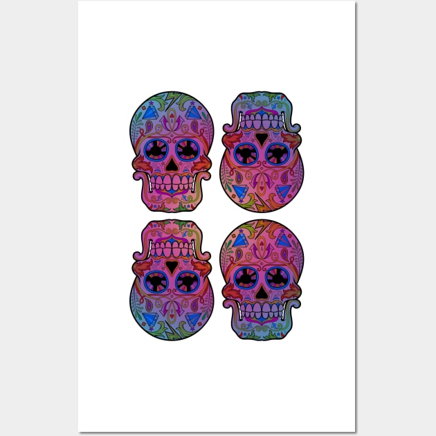 Sugar Skulls Wall Art by Bethany-Bailey